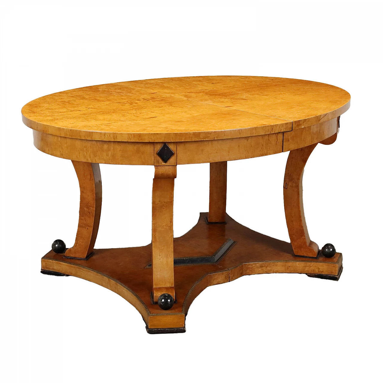 Biedermeier style extendible oval table, late 19th century 1