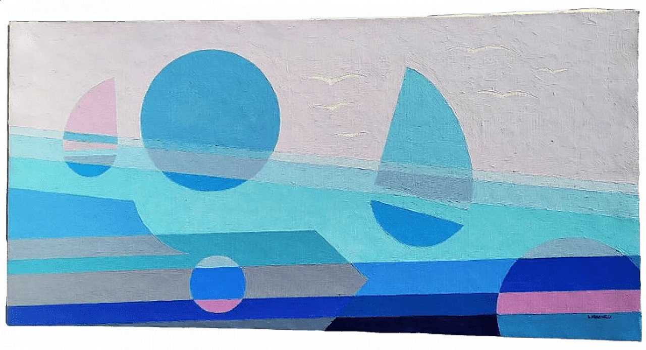 Leopolda Veronelli, Varianti cromatiche, olio su tela, 1977 4