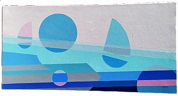 Leopolda Veronelli, Varianti cromatiche, olio su tela, 1977