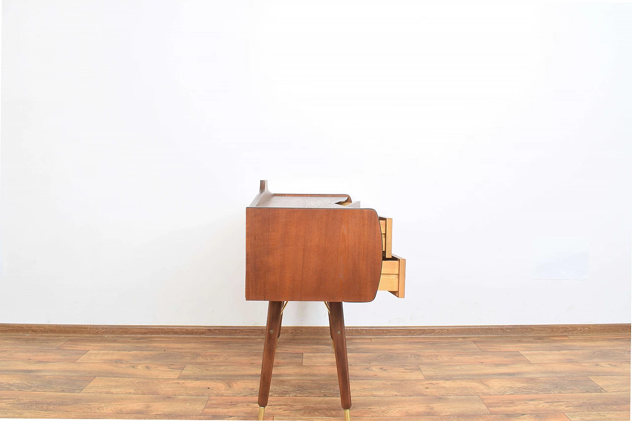 Teak dresser with brass details, 1960s 7
