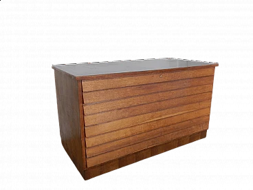Oak chest of drawers with formica top, 1950s