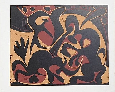 Pablo Picasso, Matador, picador e toro, linoleografia, 1962