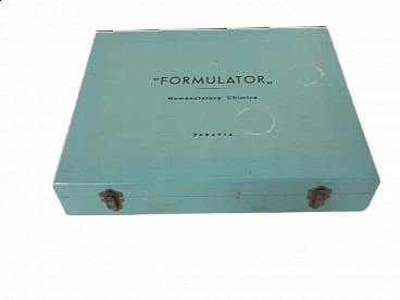 Cassetta di nomenclatura chimica Formulator per Paravia, 1948