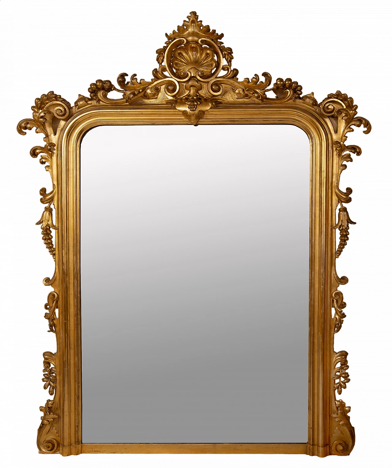 Louis Philippe mirror in carved and gilded wood, 19th century 4