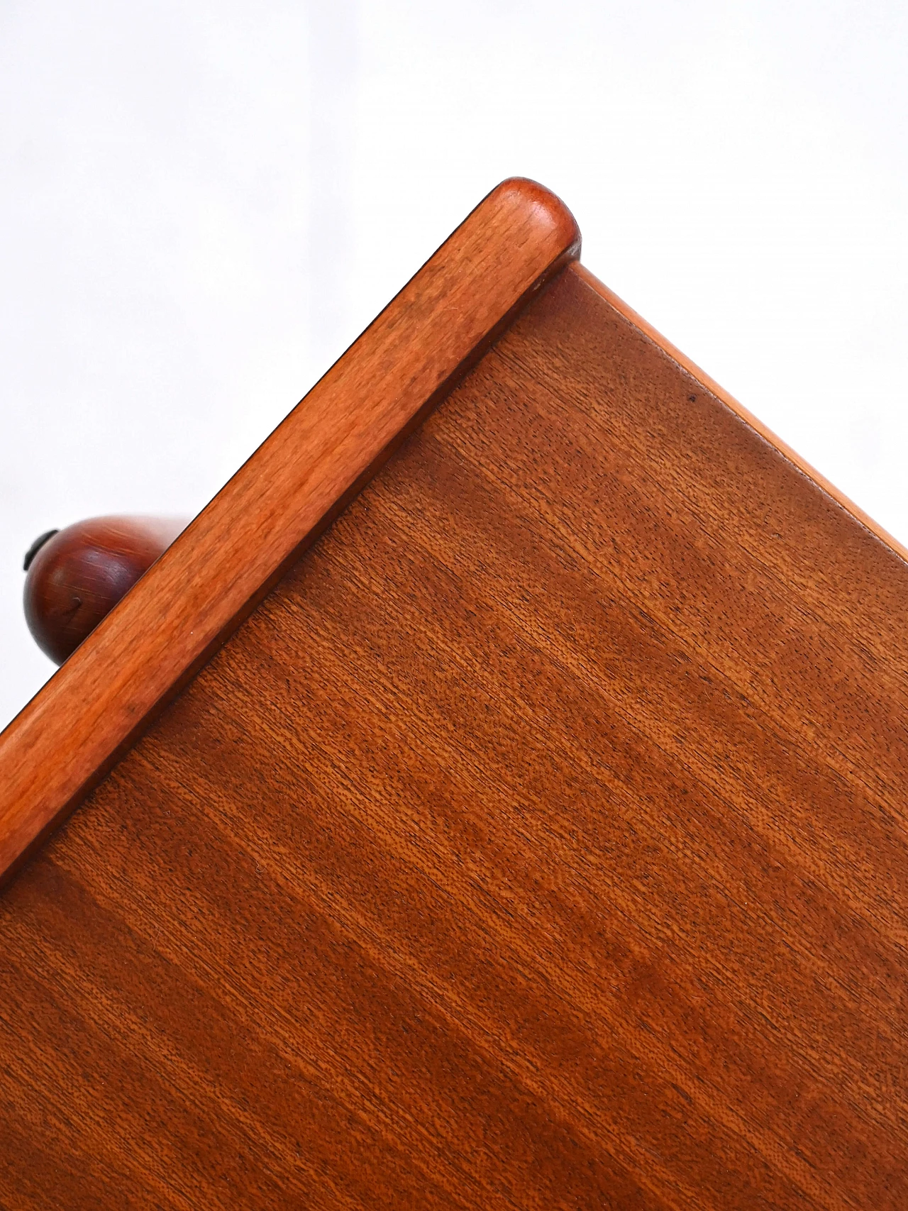 Teak bedside table with double shelf, 1950s 6