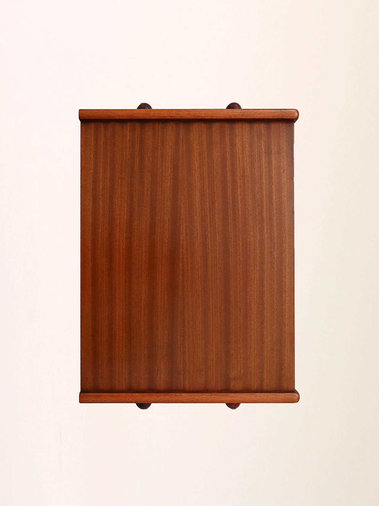 Teak bedside table with double shelf, 1950s 10