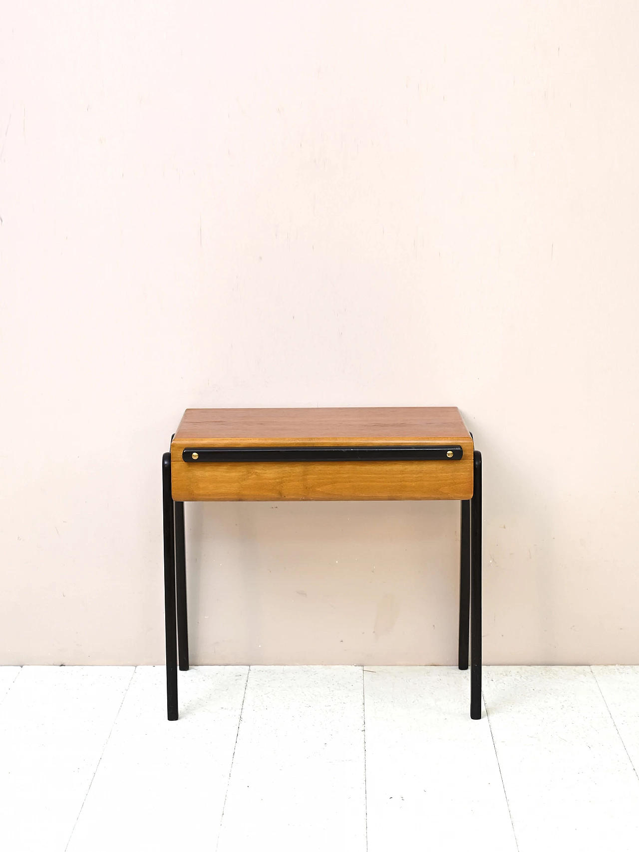 Tavolino da cucito in legno bicolore, anni '60 2