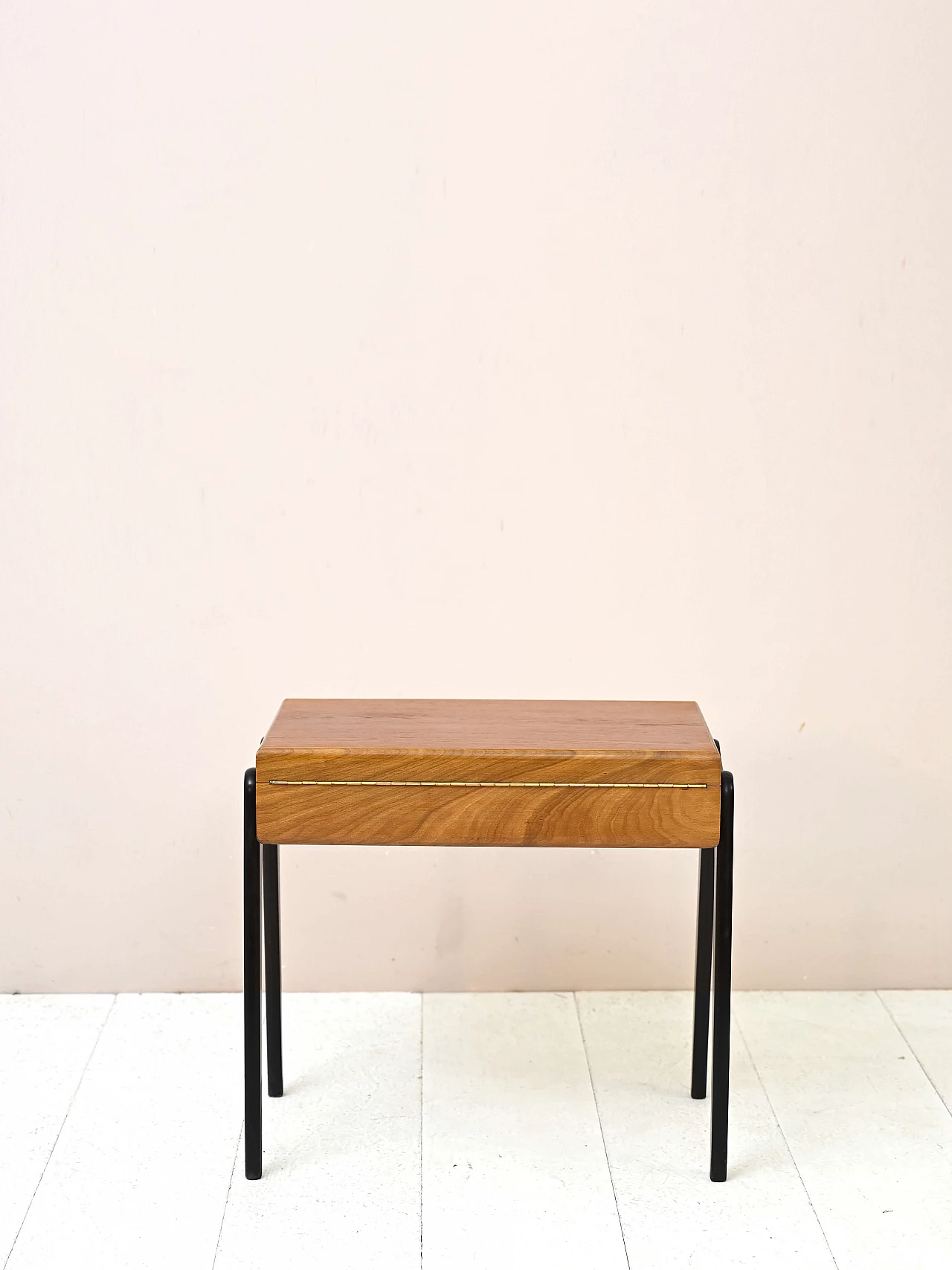 Tavolino da cucito in legno bicolore, anni '60 6