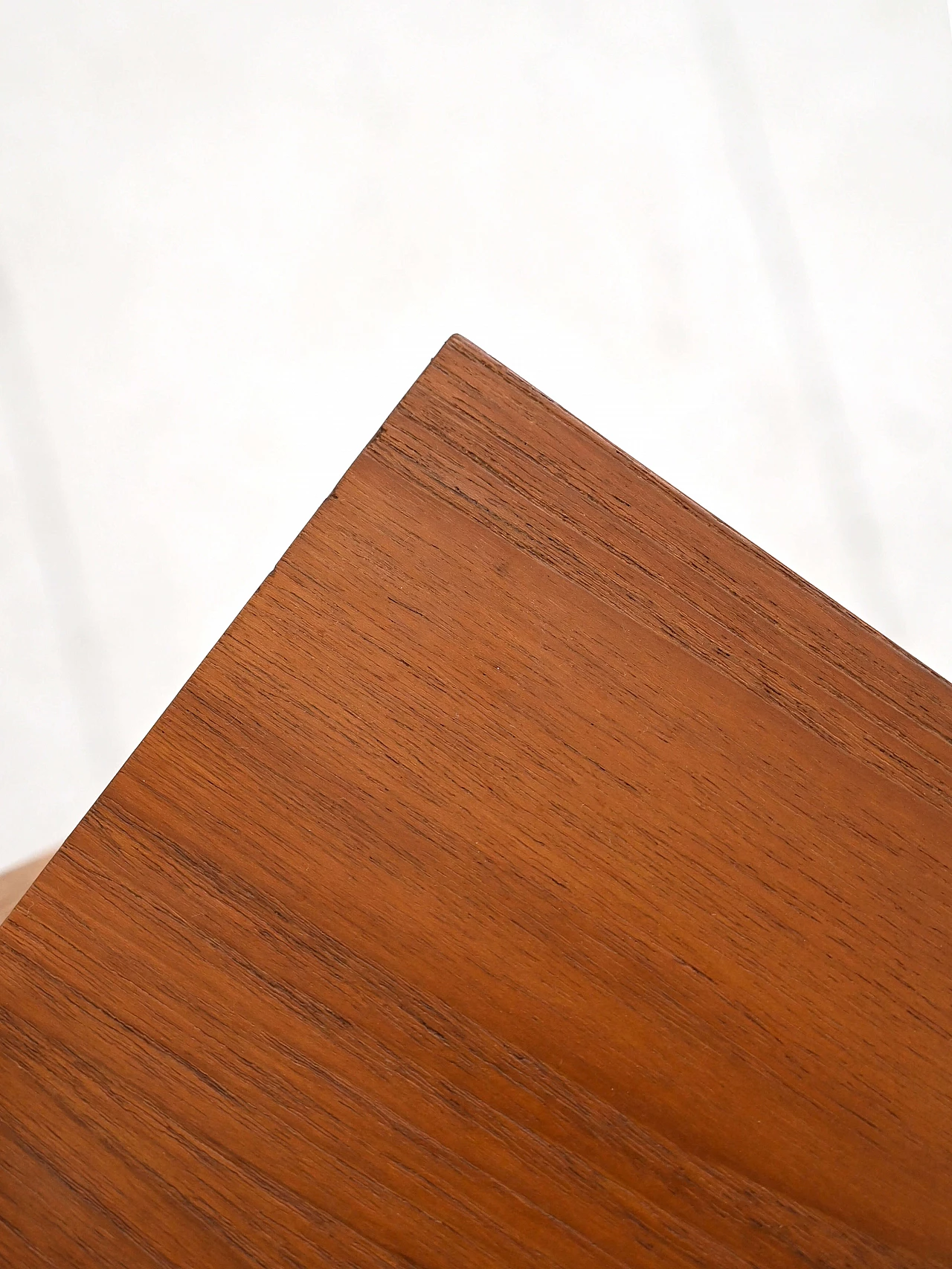 Pair of wood side tables with double shelf, 1950s 7