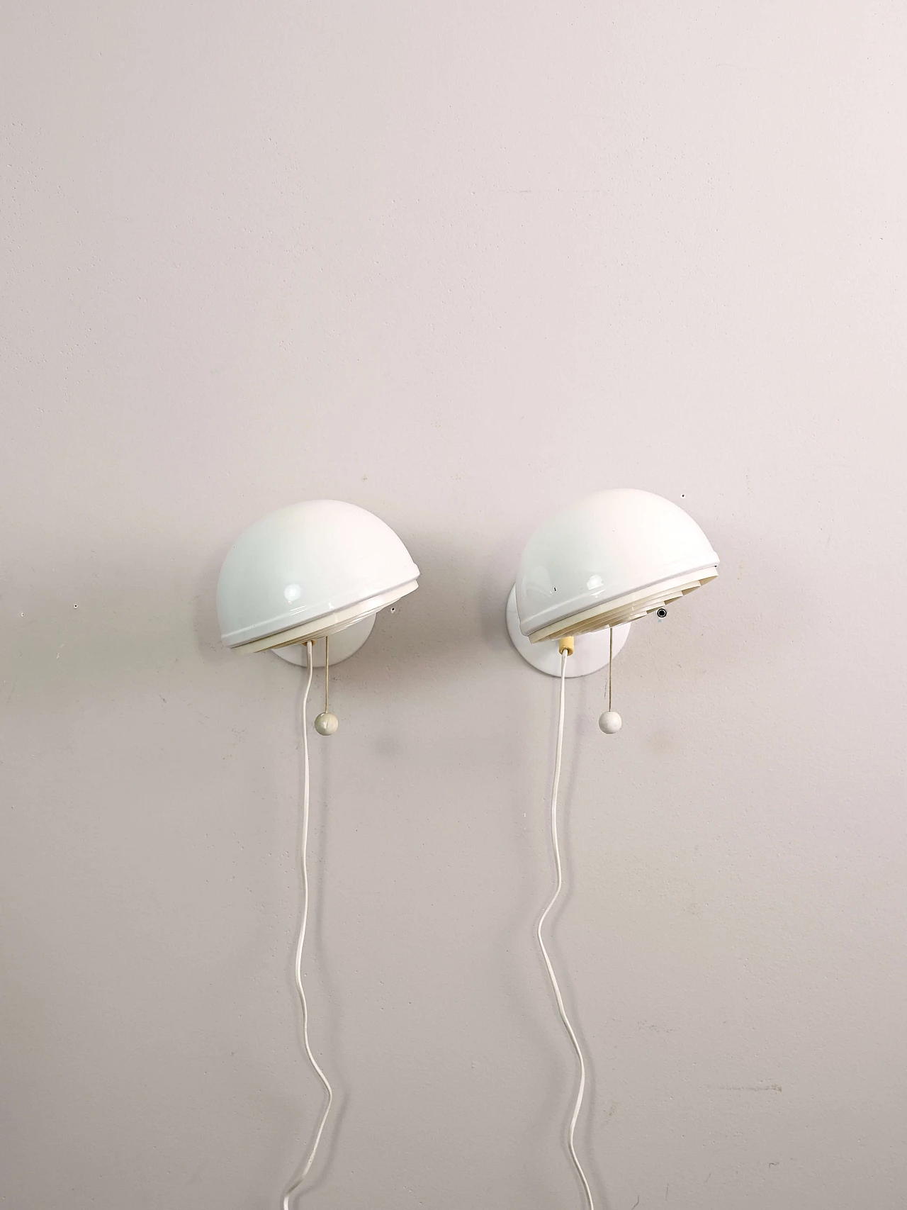 Pair of Scandinavian adjustable wall lamps, 1970s 1