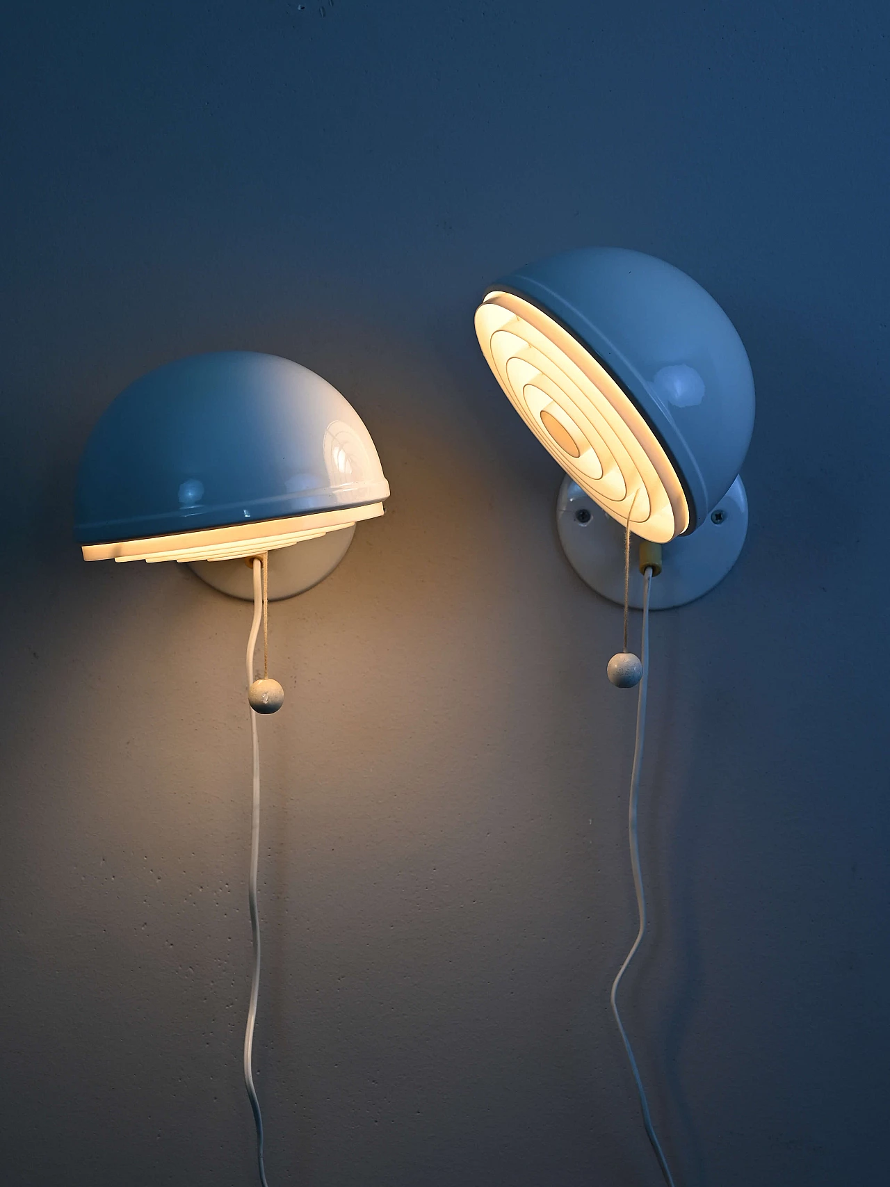 Pair of Scandinavian adjustable wall lamps, 1970s 3
