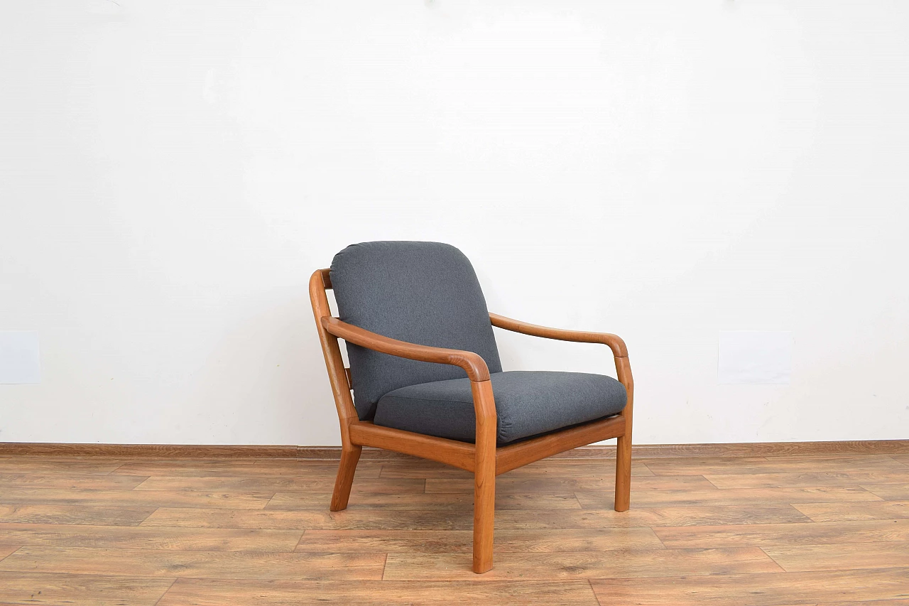 Solid teak armchair by Dyrlund, 1970s 1