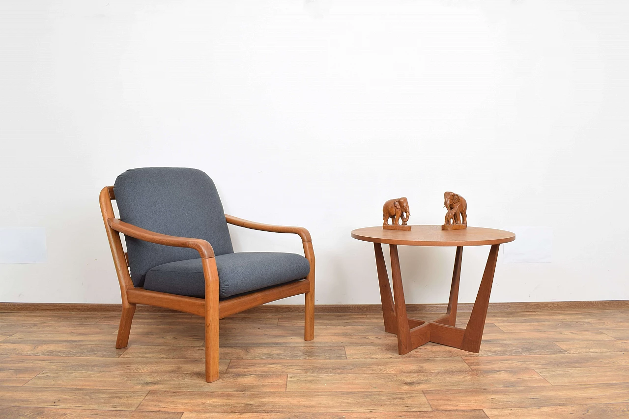 Solid teak armchair by Dyrlund, 1970s 3