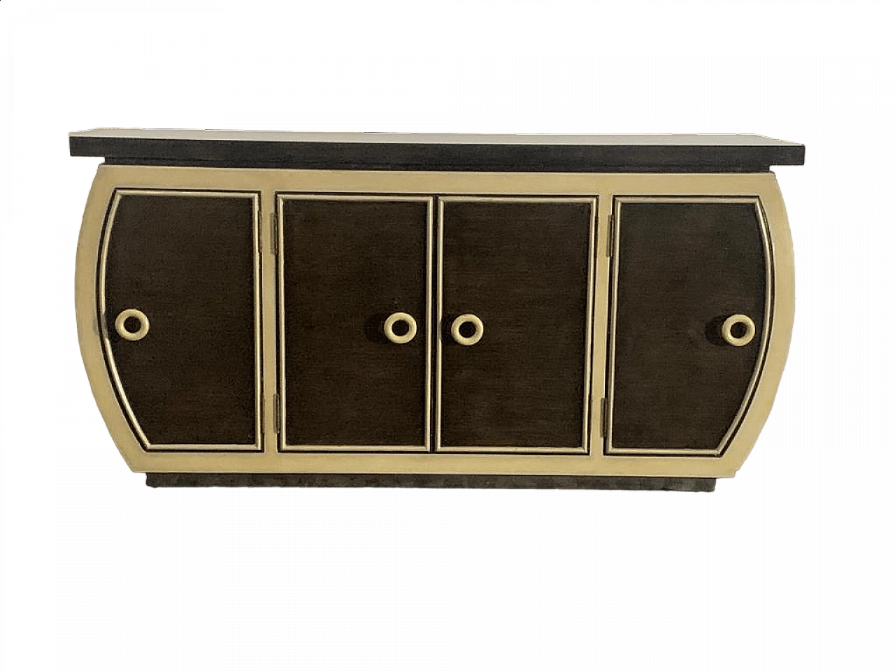 Art Deco style lacquered sideboard with rounded sides, 1990s 13