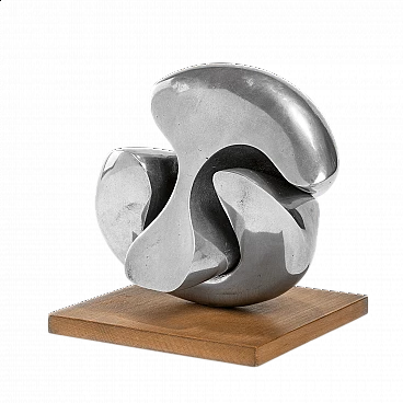 Giacomo Benevelli, chromed metal sculpture, 1972