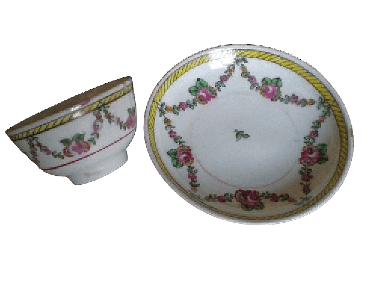 Antonibon porcelain cup and saucer, 18th century 4