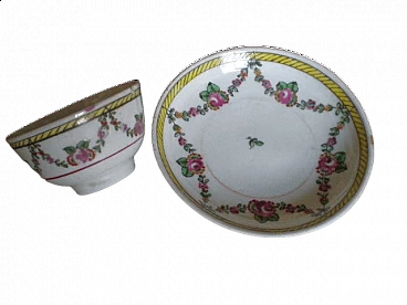 Antonibon porcelain cup and saucer, 18th century