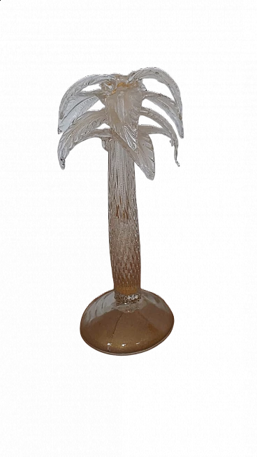 Candelabro in vetro di Murano a forma di palma, anni '70
