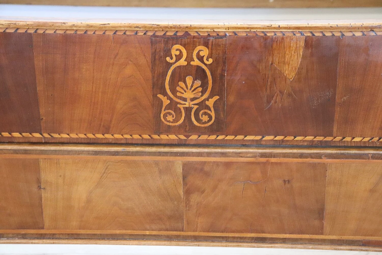 Charles X inlaid walnut bed, early 19th century 5