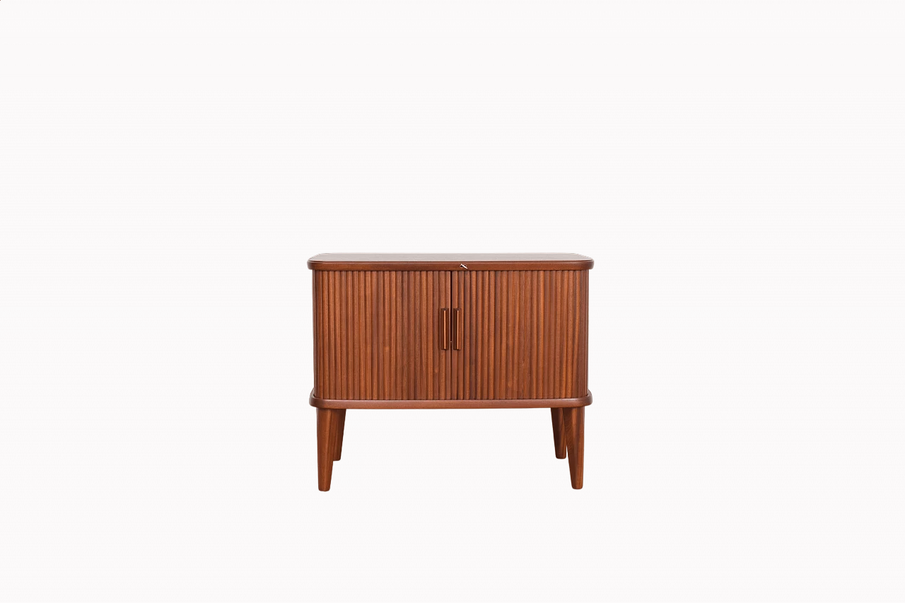 Cabinet with teak tambour doors, 1960s 13
