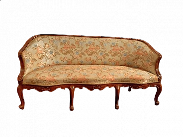 Louis XV walnut pozzetto sofa, 18th century