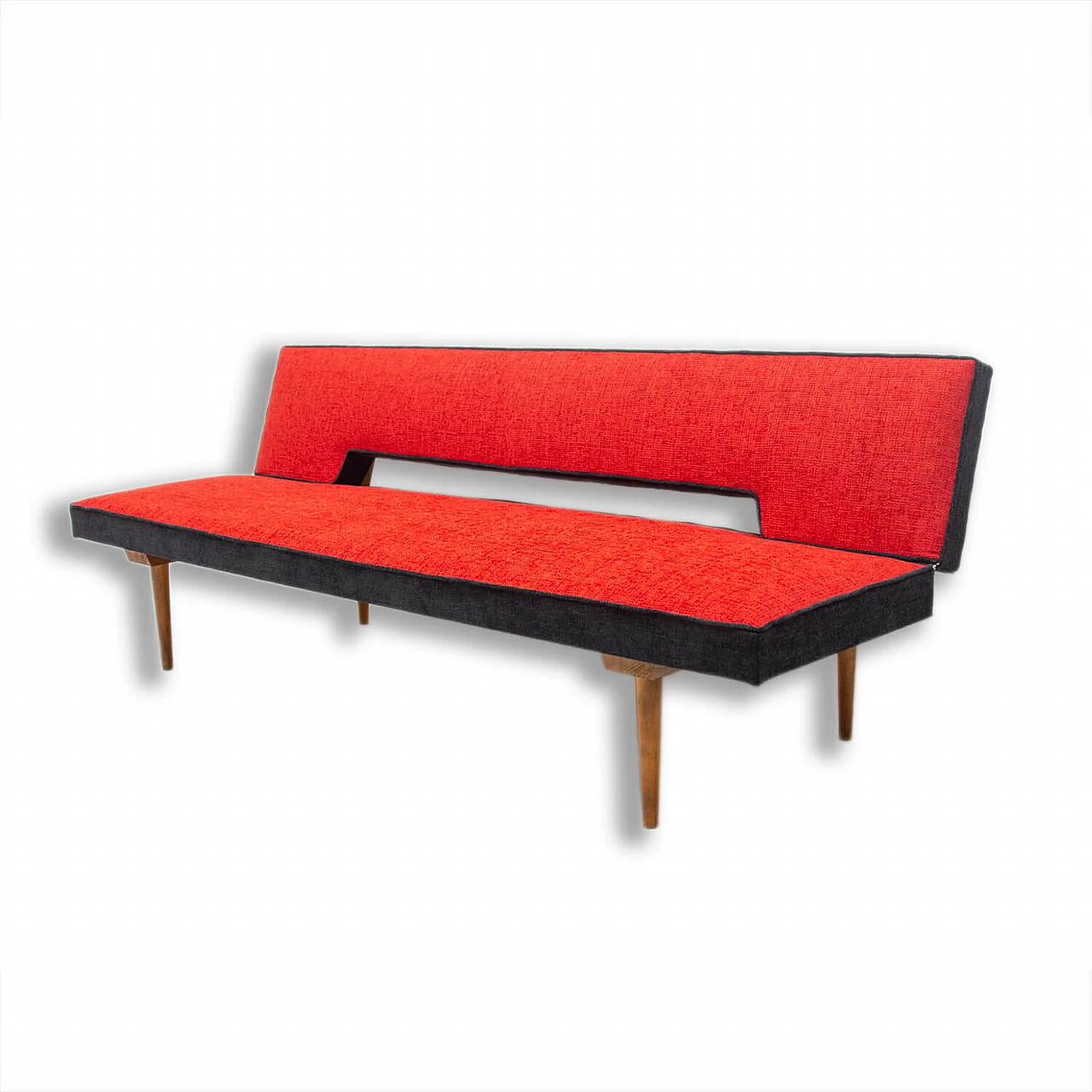Reupholstered folding dormeuse by Miroslav Navrátil, 1960s 1