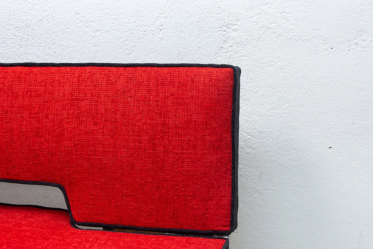 Reupholstered folding dormeuse by Miroslav Navrátil, 1960s 6