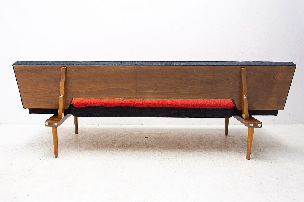 Reupholstered folding dormeuse by Miroslav Navrátil, 1960s 15