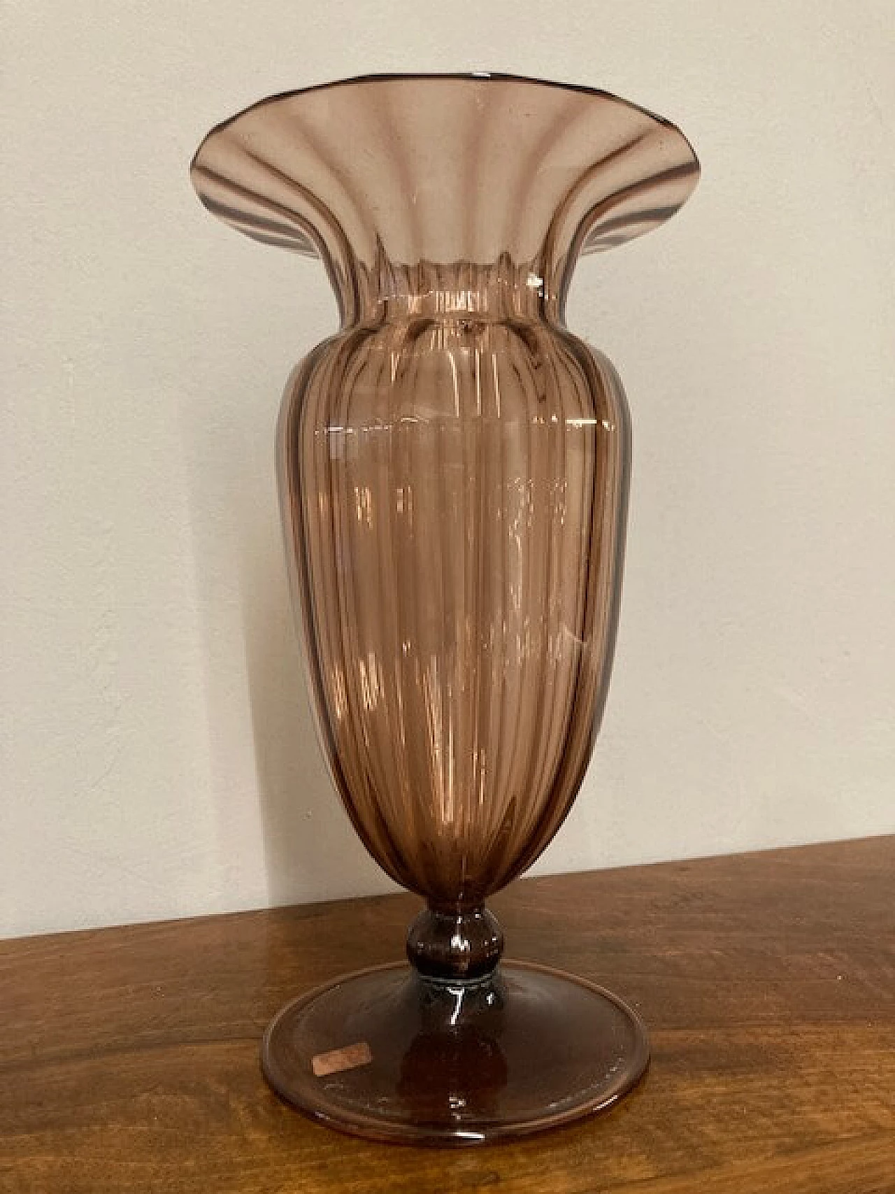 Vaso in vetro soffiato di Murano, anni '30 1