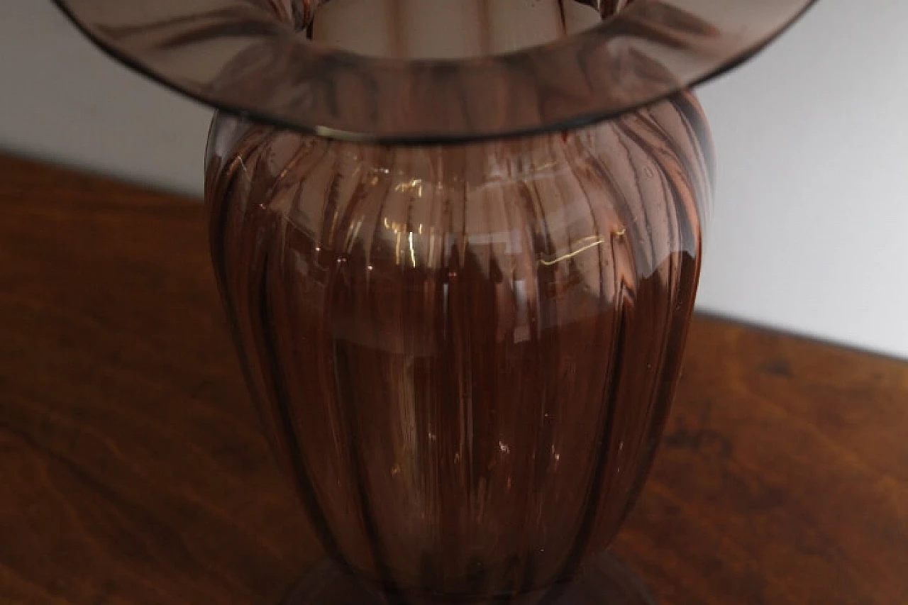 Vaso in vetro soffiato di Murano, anni '30 10