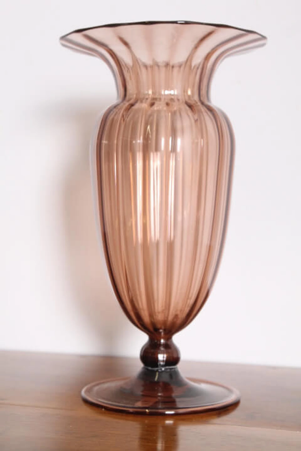 Vaso in vetro soffiato di Murano, anni '30 11