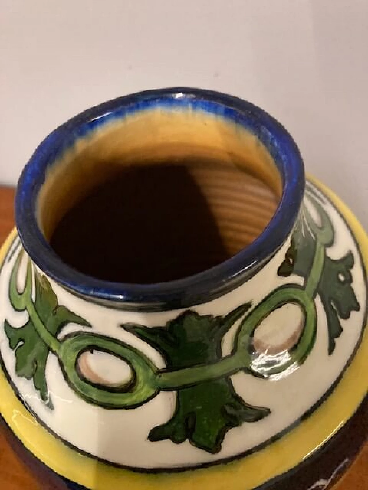 Painted majolica vase by Pasquali, 1910s 6