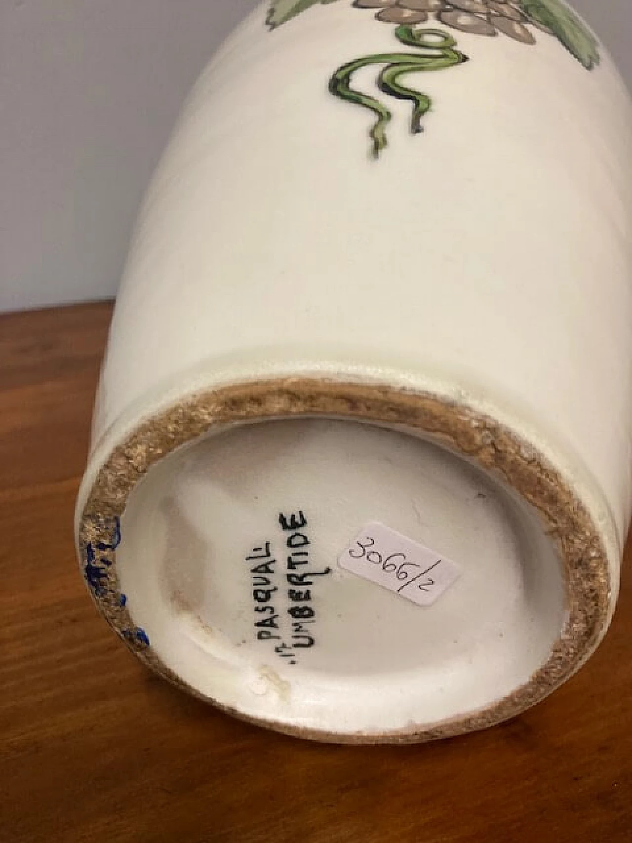 Painted majolica vase by Pasquali, 1910s 13