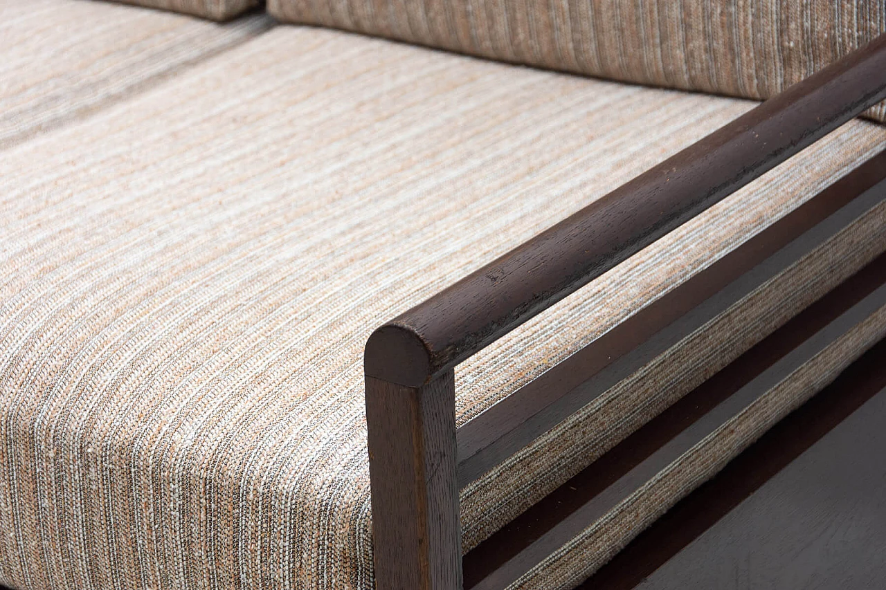 Divano letto pieghevole Art Déco in faggio, anni '30 5