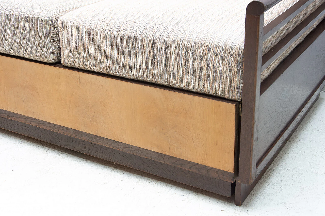 Divano letto pieghevole Art Déco in faggio, anni '30 9