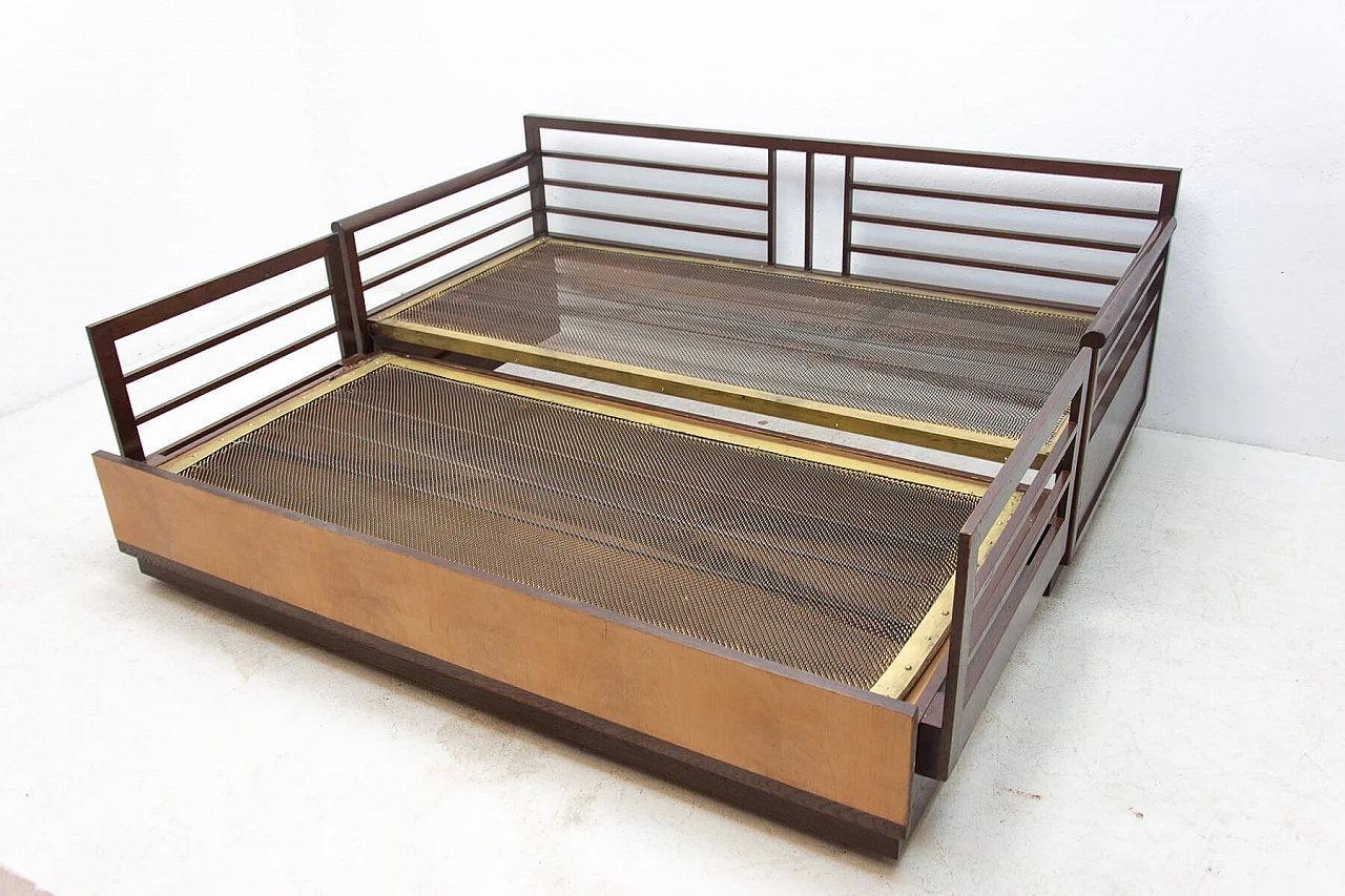 Divano letto pieghevole Art Déco in faggio, anni '30 17