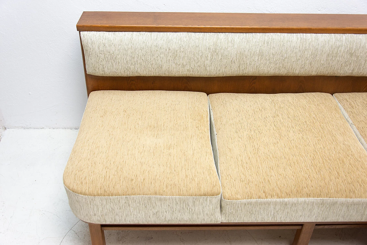 Divano angolare in faggio e tessuto, anni '30 9