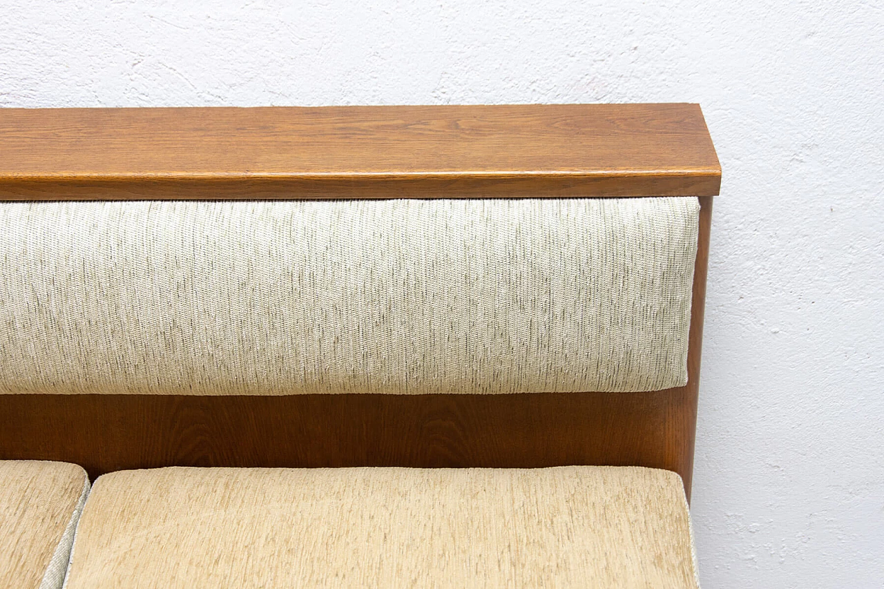 Divano angolare in faggio e tessuto, anni '30 10