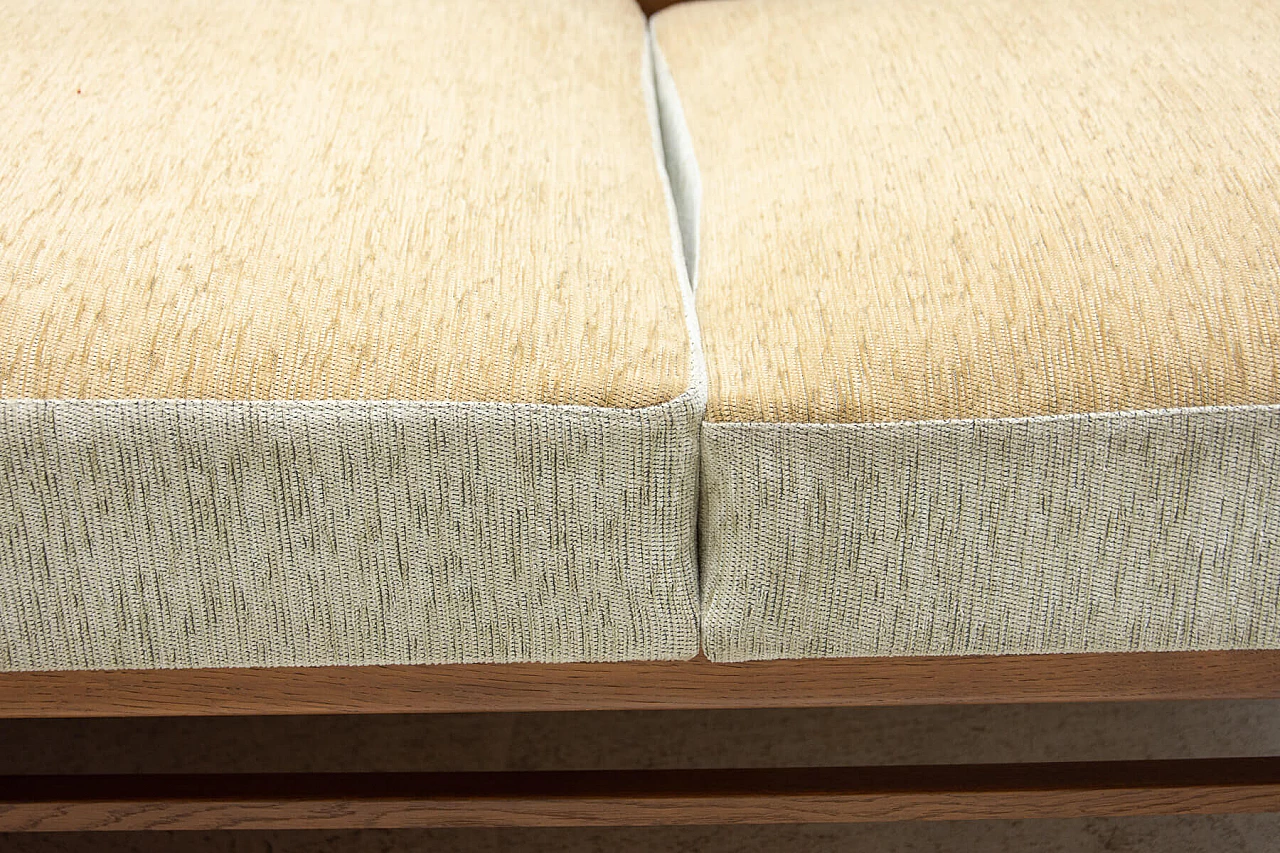 Divano angolare in faggio e tessuto, anni '30 11