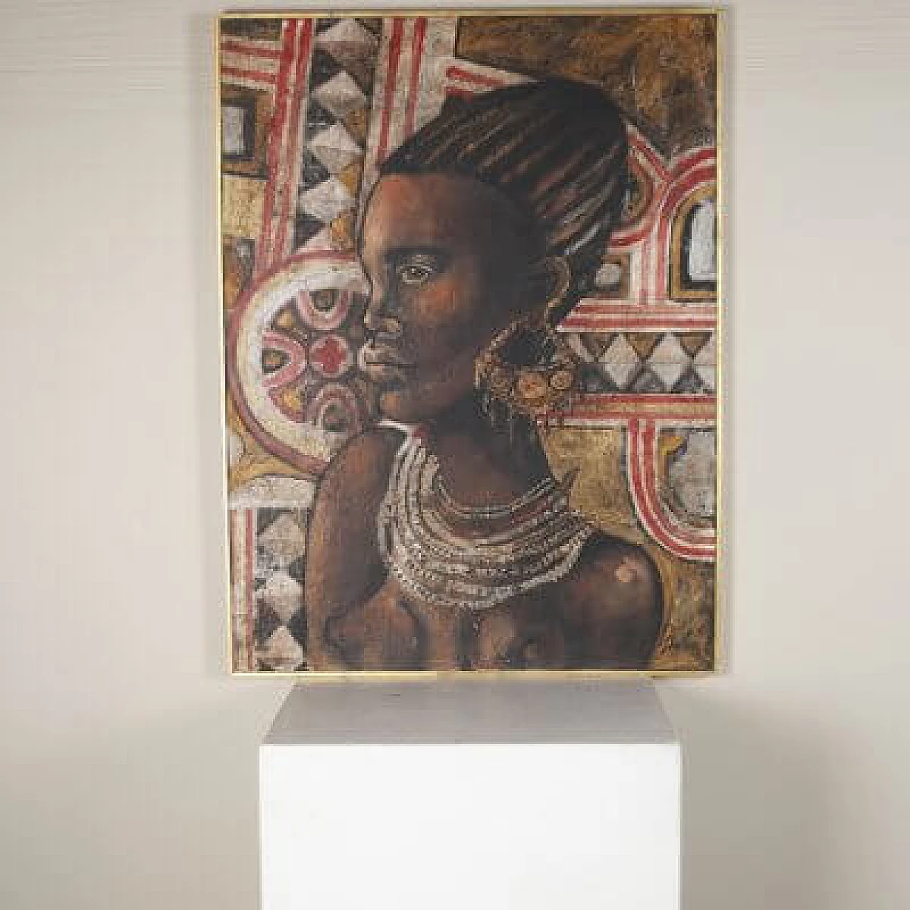 Etiennette Johan, Donna post-cubista, olio su tela, anni '50 6