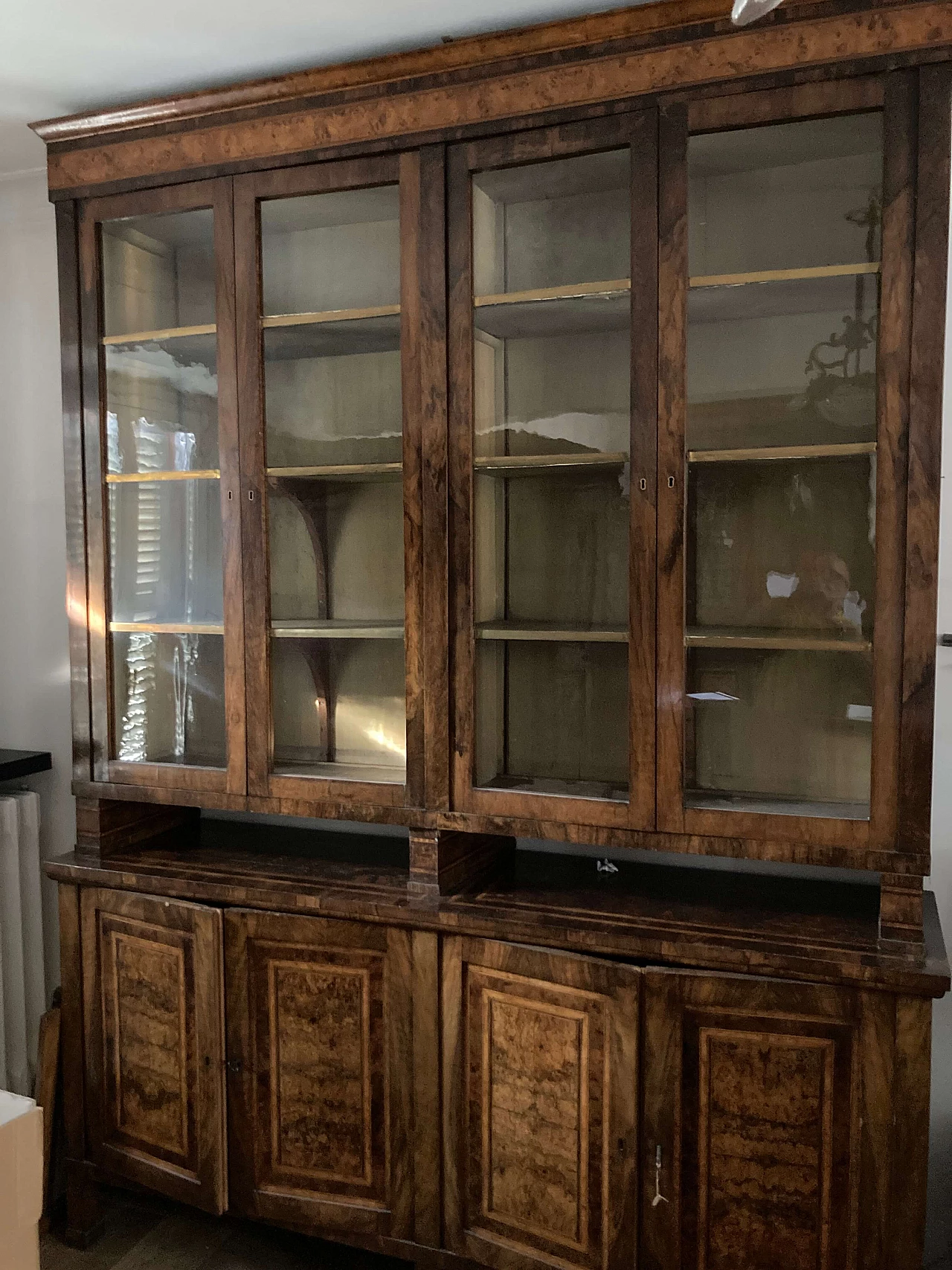 Coppia di librerie Restaurazione con vetrine, '800 6