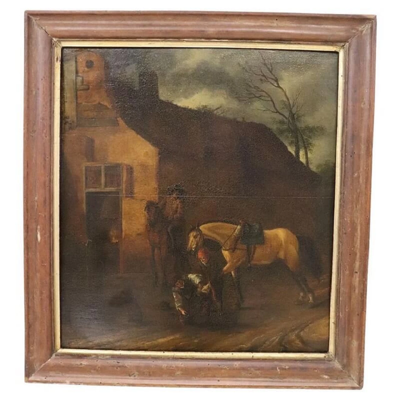Farrier at work, oil painting on canvas, first half of the 17th century 1
