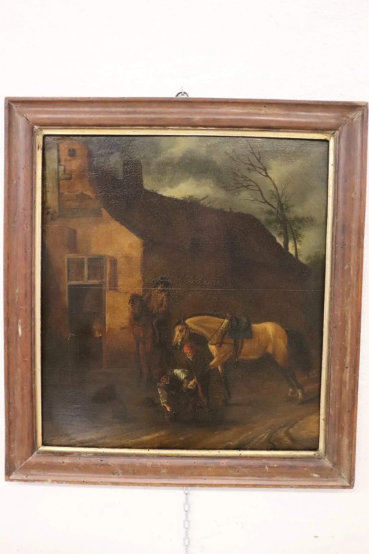 Farrier at work, oil painting on canvas, first half of the 17th century 5