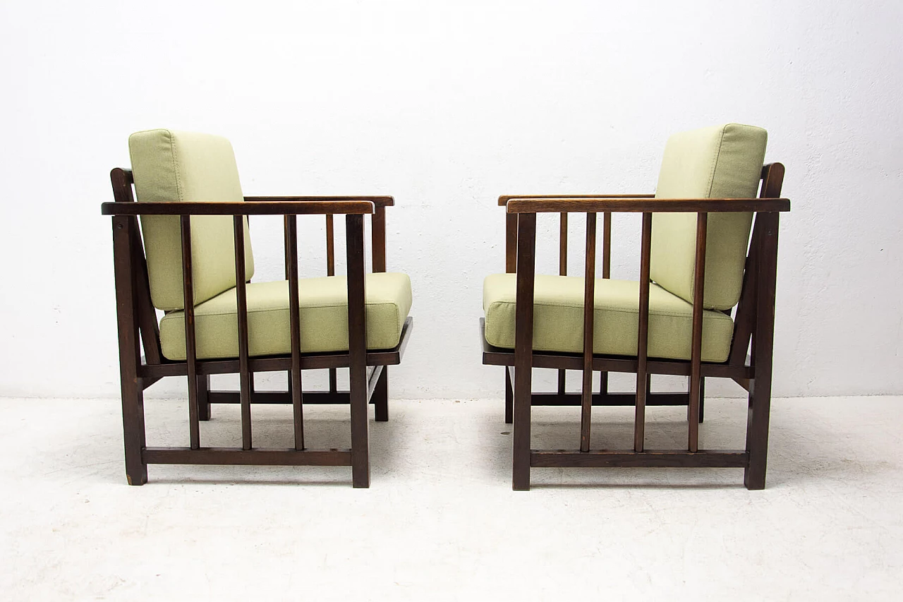 Pair of Art Deco armchairs by Jan Vaněk and Jaroslav Grunt, 1930s 9
