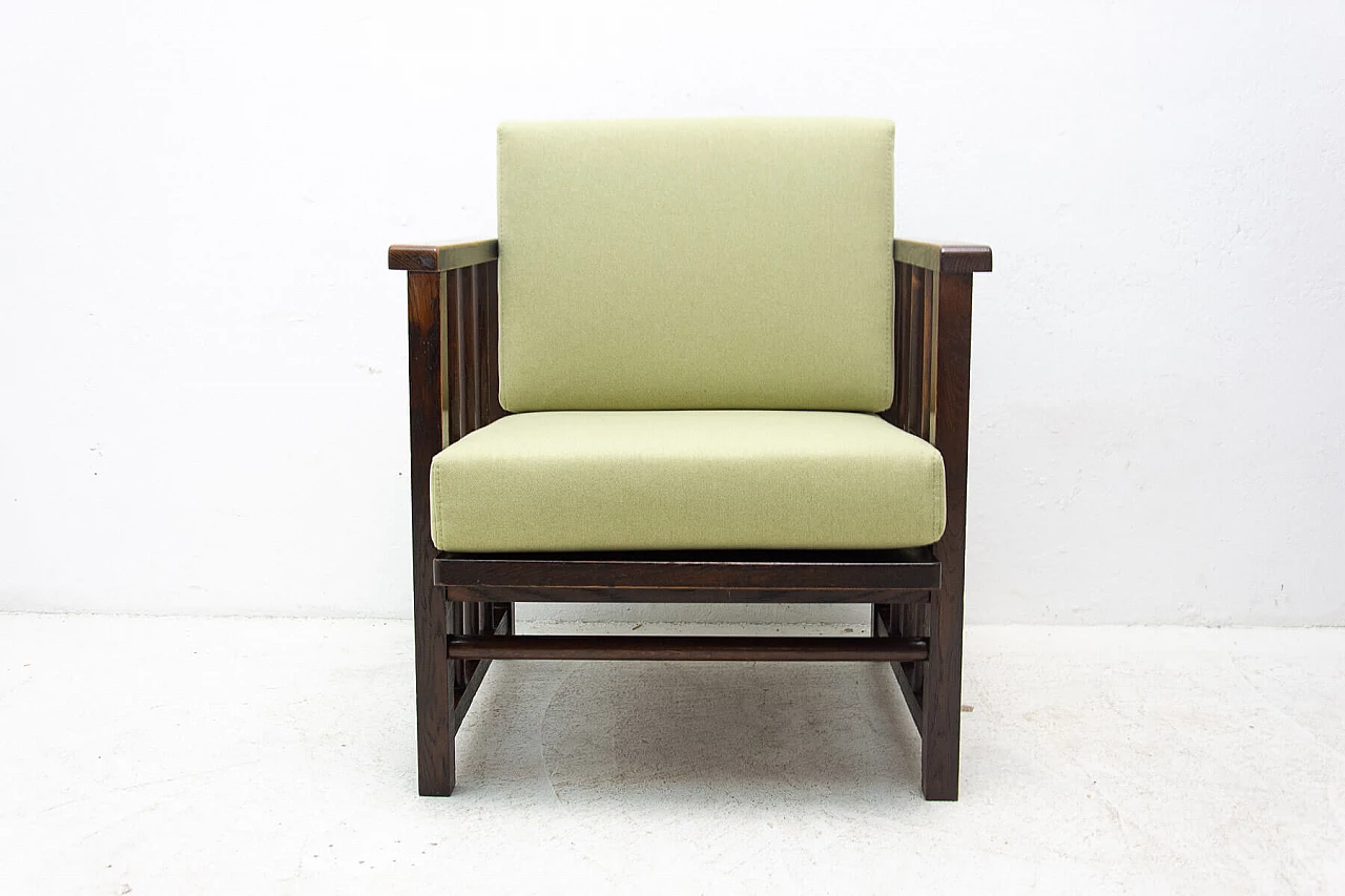 Pair of Art Deco armchairs by Jan Vaněk and Jaroslav Grunt, 1930s 10