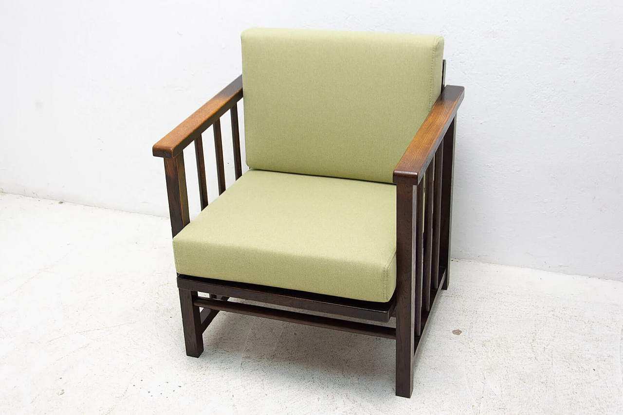 Pair of Art Deco armchairs by Jan Vaněk and Jaroslav Grunt, 1930s 12