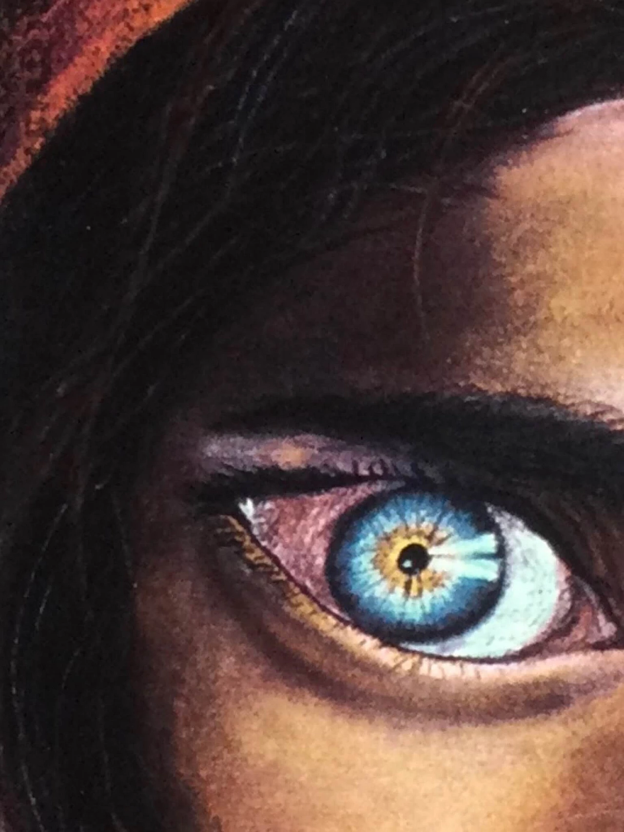 Ludovica Barattieri di San Pietro, Donna col velo rosso, gessetto su carta 2