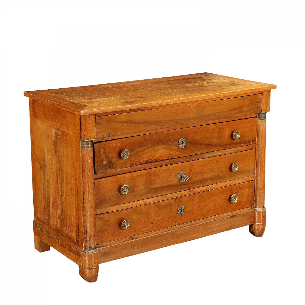 Empire chest of drawers in walnut, fir, poplar, early 19th century 1