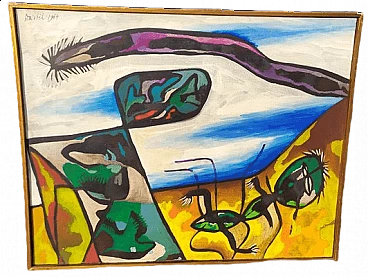 Anton Lutgerink Dartel, olio su tela, 1964