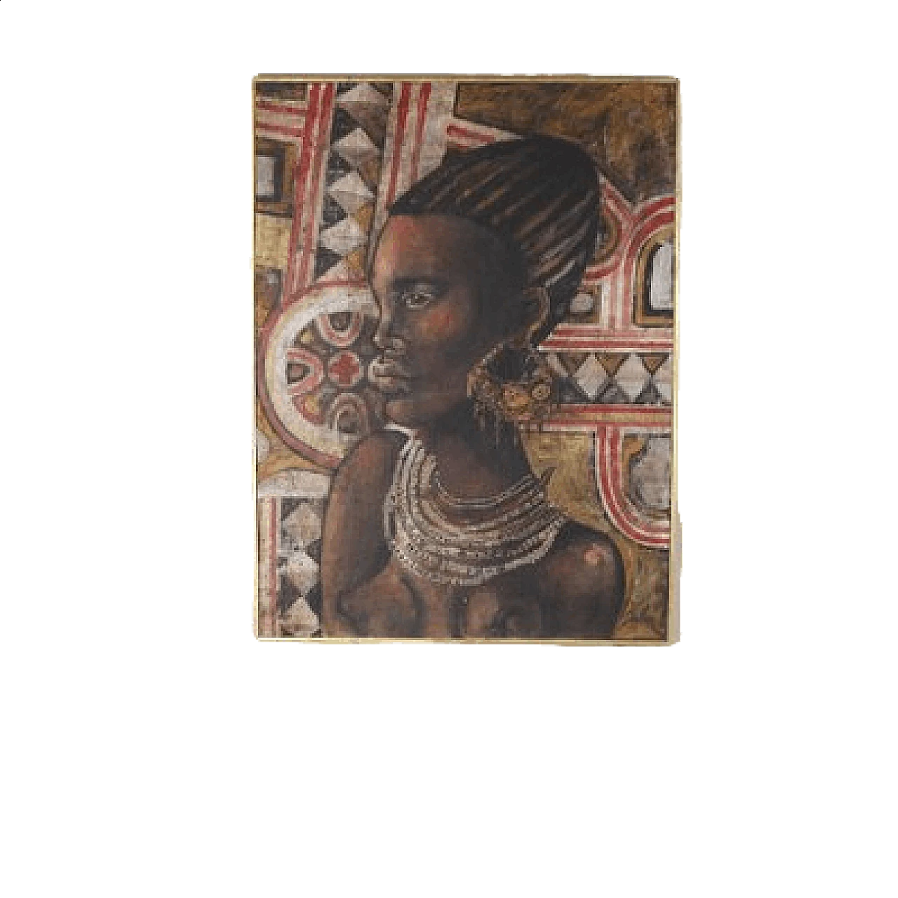 Etiennette Johan, Donna post-cubista, olio su tela, anni '50 7